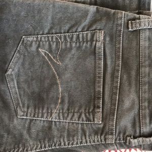 Gray flared corduroys